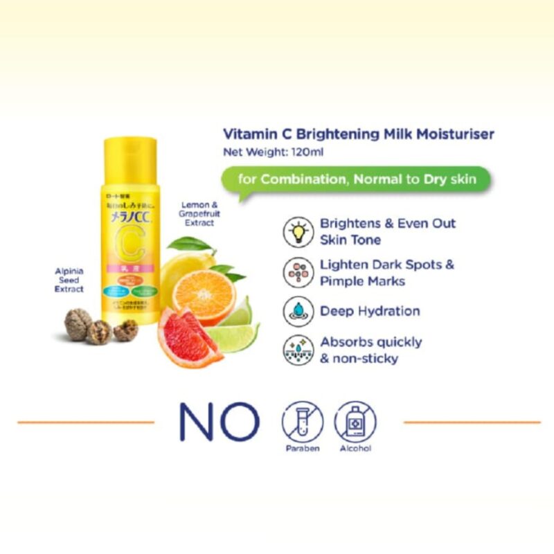 Melano CC Vitamin C Brightening Milk Moisturiser 120ml - Image 3