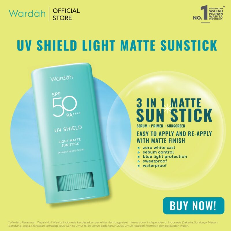 Wardah UV Shield Light Matte Sun Stick - Image 4
